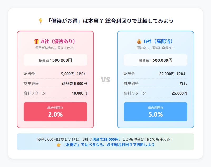 優待vs高配当 比較図